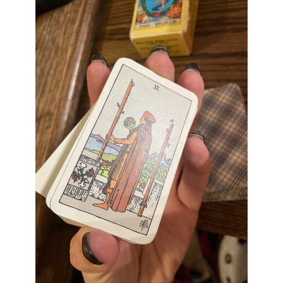 MINIATURE RIDER WAITE TAROT CARD DECK by U.S. GAMES VINTAGE 70’s COMPLETE - Picture 8 of 9